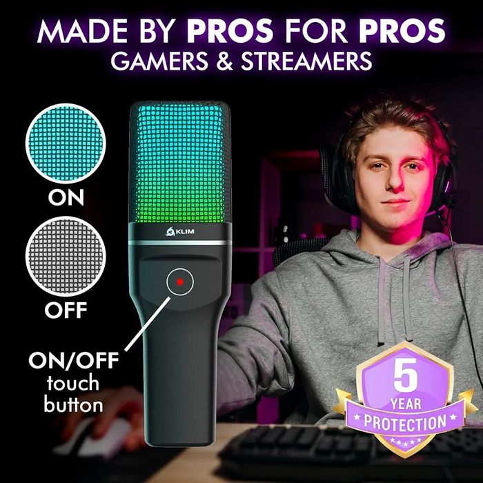 Bezprzewodowy mikrofon do gier KLIM Muse - nowość 2024 + przełącznik k