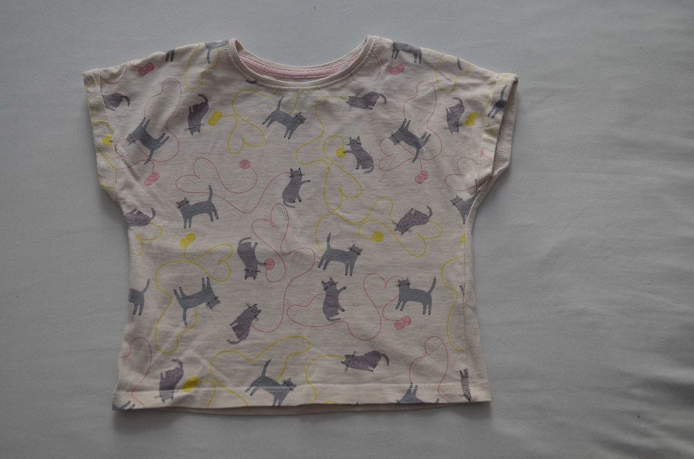 zestaw 6 szt. koszulek t-shirt koszulka 86-92 dla dziewczynki