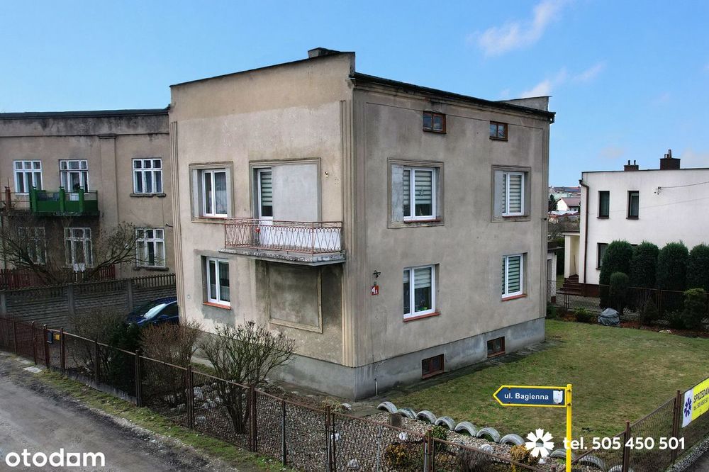 Dom piętrowy 128 m2 + budynek mieszkalny, działka 400 m2, Lipno