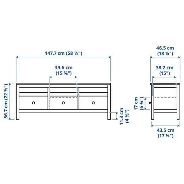 Móvel TV Hemnes (IKEA) 3 gavetas
