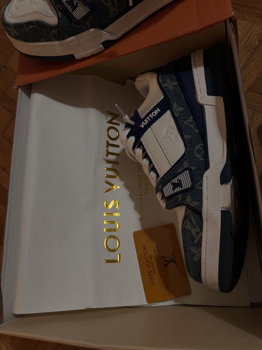 LV trainners, blue and white