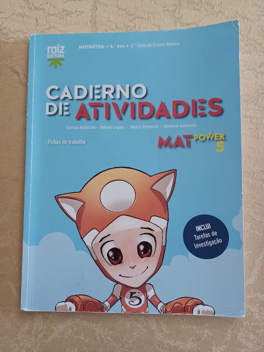 Caderno de atividades / Tarefas de investigação - MatPower 5 - Matemática - 5.º ano