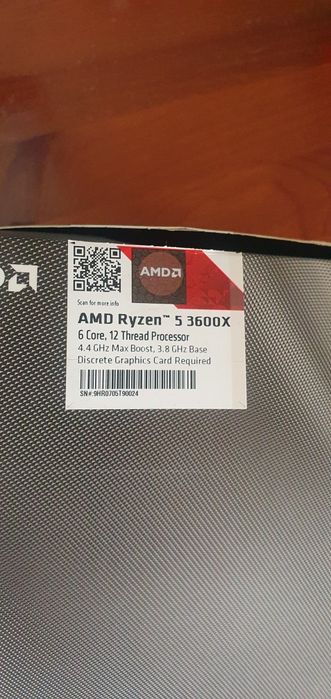 Processador Ryzen 5 3600x completo