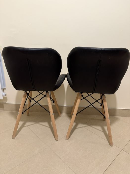 Krzesła krzesło skandynawskie czarne