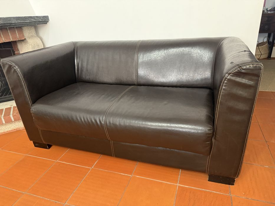 Sofa 2 lugares castanho