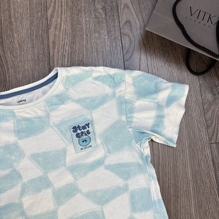 T-shirt bluzka sinsay 140 biała błękitna chłopięca