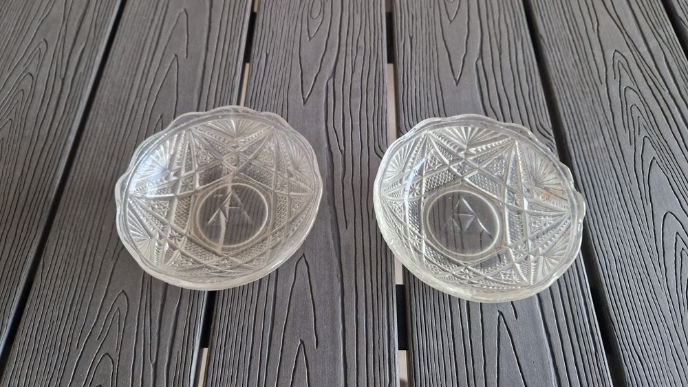 2 taças vintage de vidro