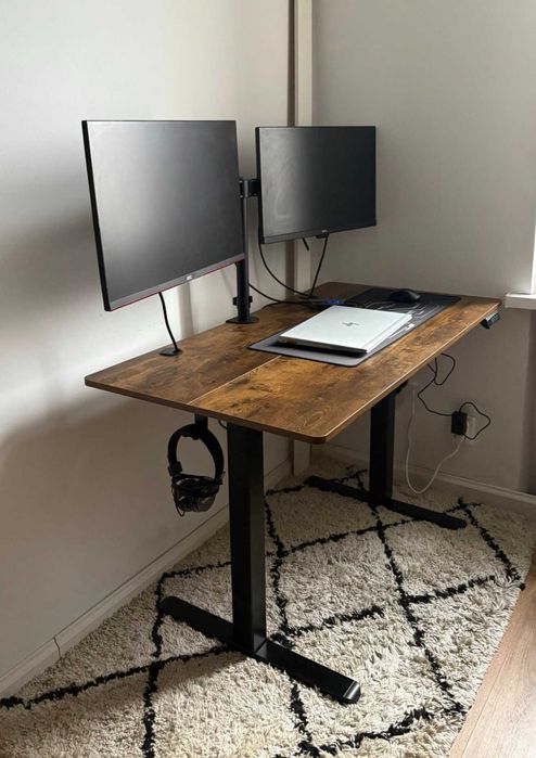 Nowe Biurko Elektryczne Regulowane 140x70 cm Podnoszone Gamingowe do 80kg - FV