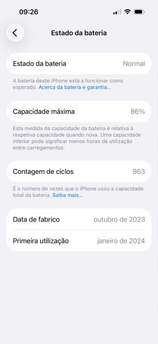 Iphone 15 preto em excelente estado