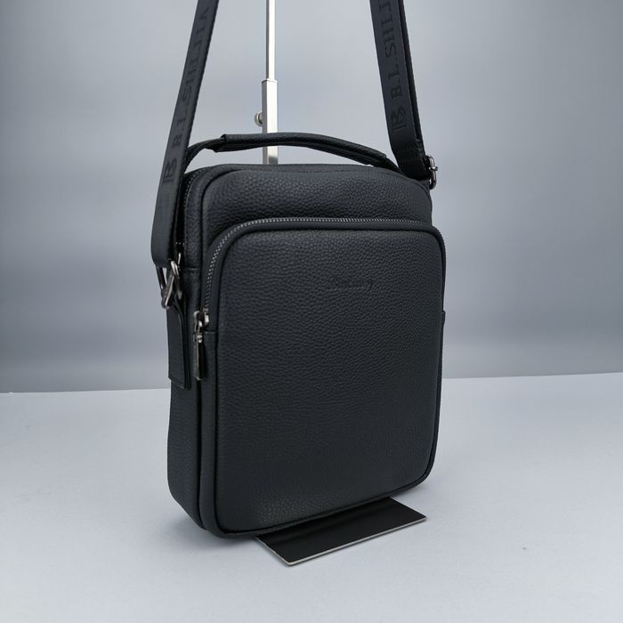 Сумка чоловіча шкіряна чорна з натуральної шкіри сумка мужская кожаная