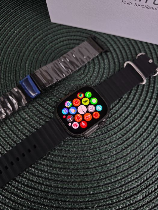Smartwatch męski HK Ultra3 , AMOLED 2,12” • 2 paski • NOWY
