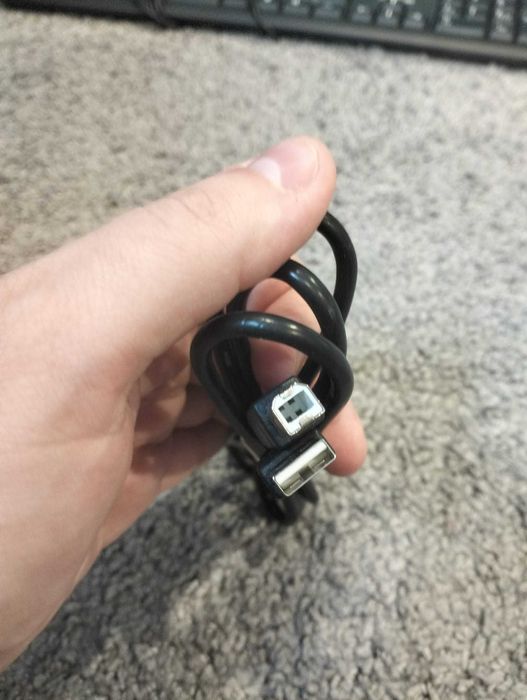 Kabel USB A-B 1,8 metra czarny