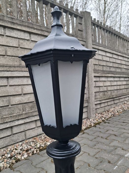 Lampa żeliwna nowa niska retro piękna vintage