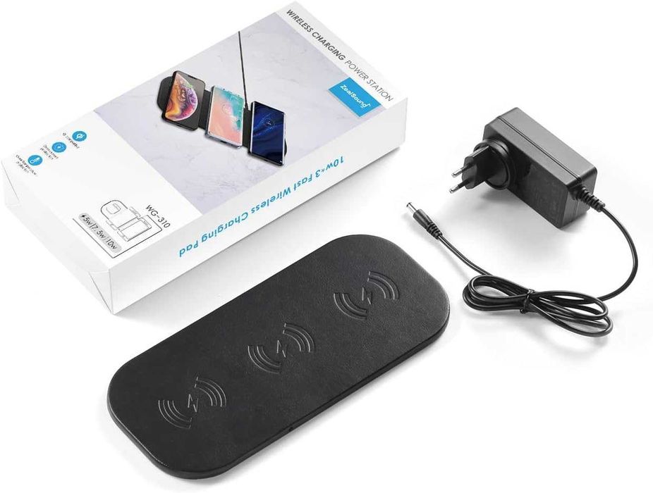 ZealSound 3 x 10W Qi Potrójna Bezprzewodowa Stacja Ładująca