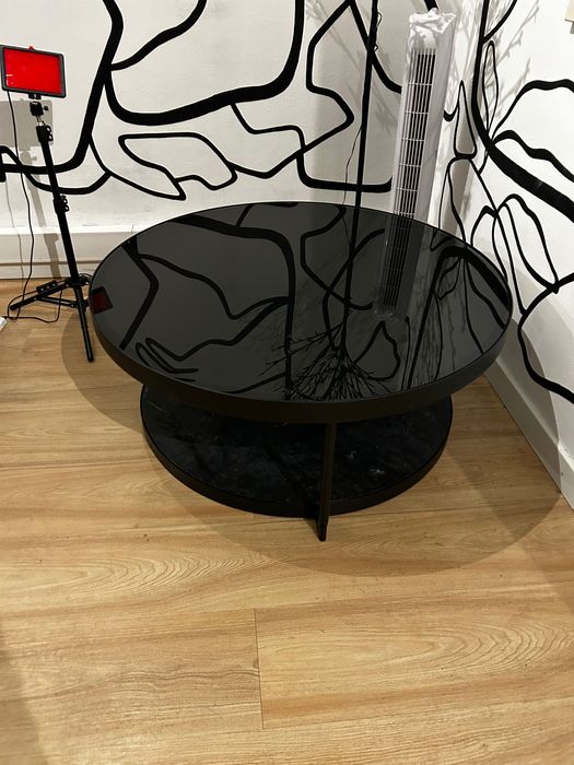 Conjunto de 4 mesas de café em vidro IKEA