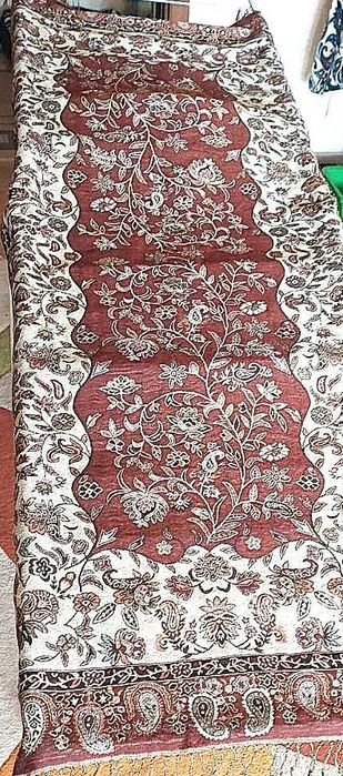 Шарф палантин з золотистою люрексовою ниткою, кашемір, шовк, 170х67 см