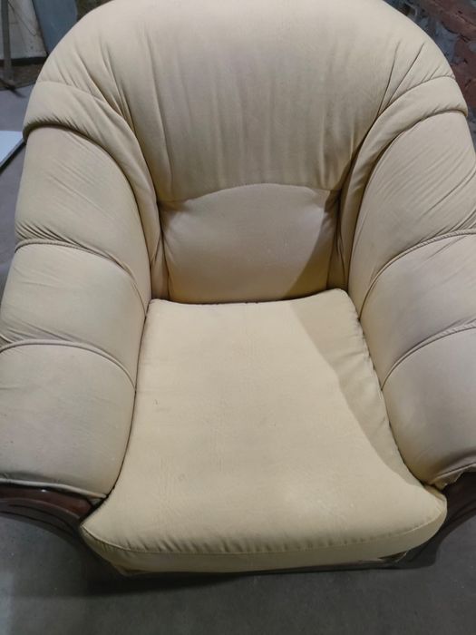 Sofá em pele de pêssego