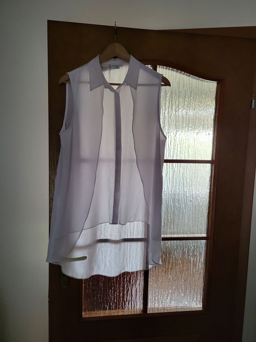 Bluzka koszulowa plus narzutka