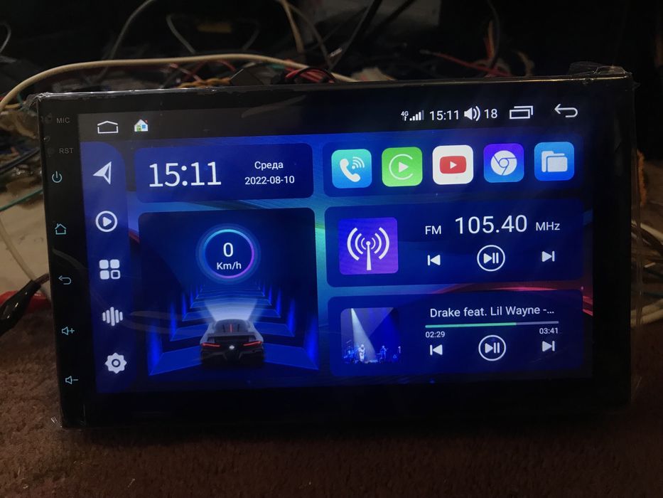 Магнітола Android 4/64GB 8 ядер 4G модем TDA7851 Carplay DSP GPS WiFi