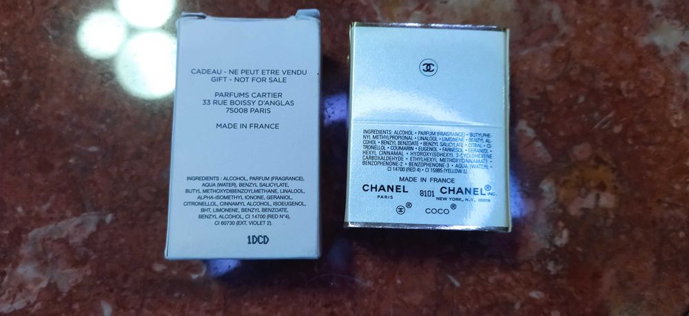Miniaturas de Perfumes de Luxo – Cartier & Chanel