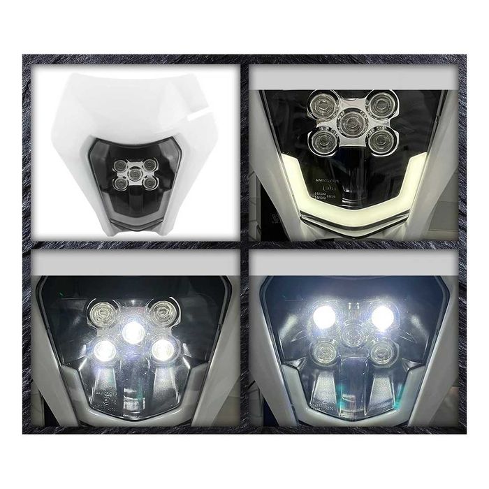 Farol LED Universal para Moto KTM EXC SX - 4200LM 12V Motocross Enduro