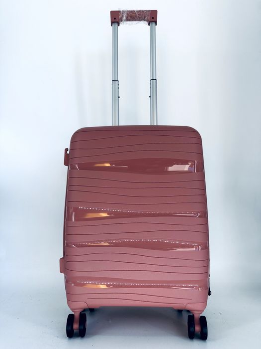 Nowa PP elastyczna walizka mała kabinowa pudrowy róż