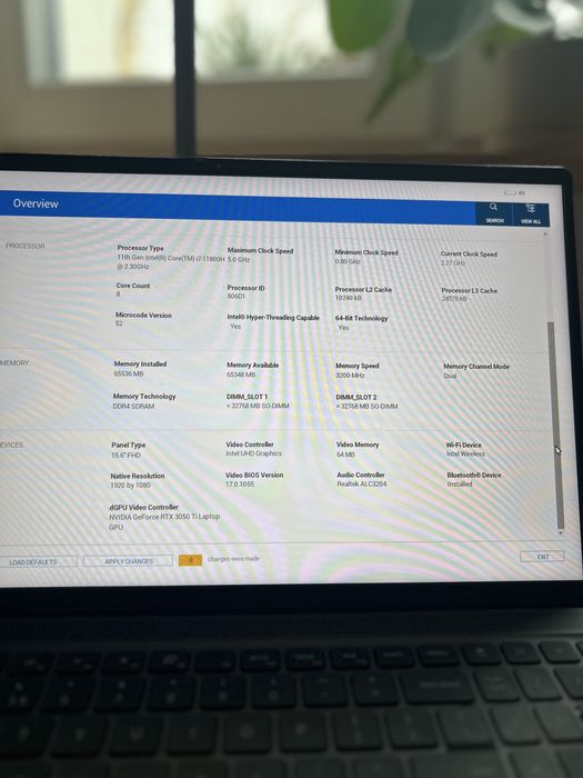 Dell Vostro 15 7510 i7 64 GB RAM RTX 3050 Ti 1 TB SSD Windows 11 Pro
