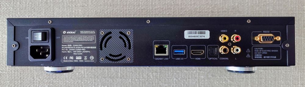 Zidoo Z2000 Pro 4K Media Player - Como novo!