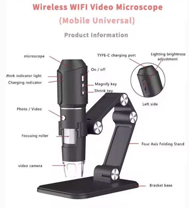 Microscópio HD WIFI447213611066347524