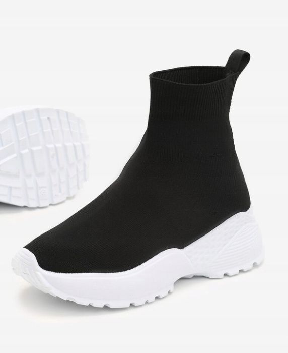 Czarno-Białe Sneakersy***R-39