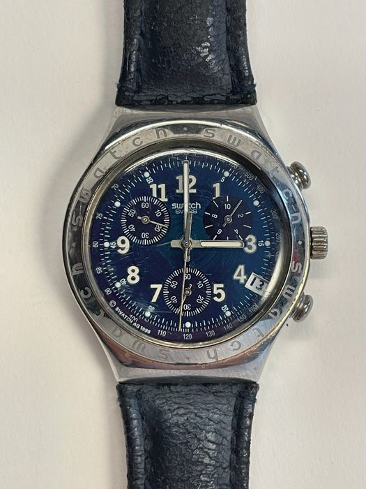 Relógio Swatch Irony Crono - Secret Agent - YCS401G - Vintage/Retro