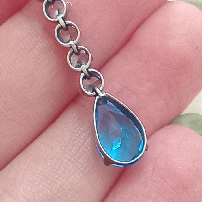 Серебряные серьги с топазами