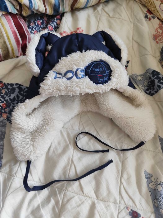 Теплая зимняя шапка на мальчика