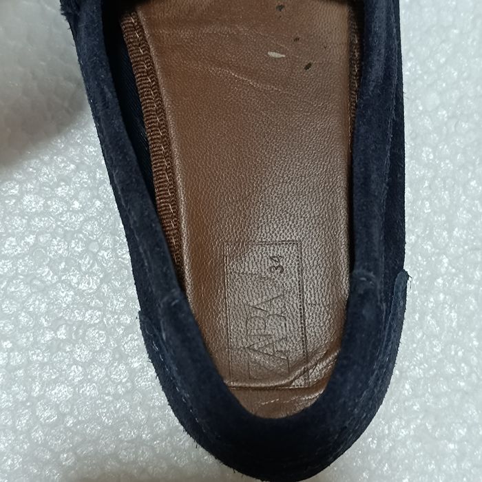 Sapatos Camurça Azul Zara Criança Tamanho 34