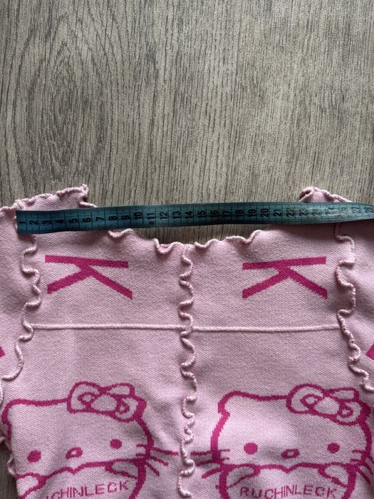 Кроп топ рожевий з принтом Hello Kitty