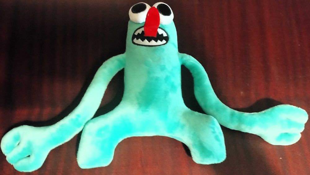 Green Peluche Rainbow Friends Novo Colecção