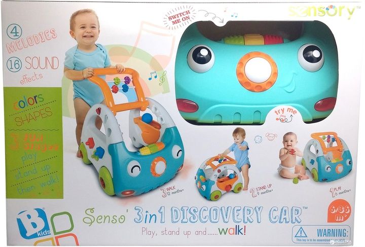 Ходунки толкатель інтерактивний центр Sensory Мій автомобіль