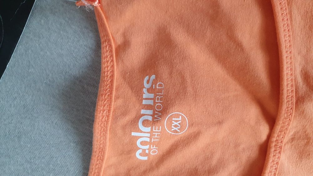 Koszulka top neonowy pomarańcz