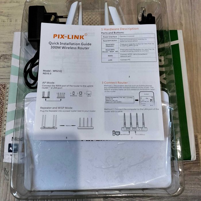 Wi fi роутер PIX-LINK LV-WR21Q Маршрутизатор (состояние нового - ещё в плёнке)