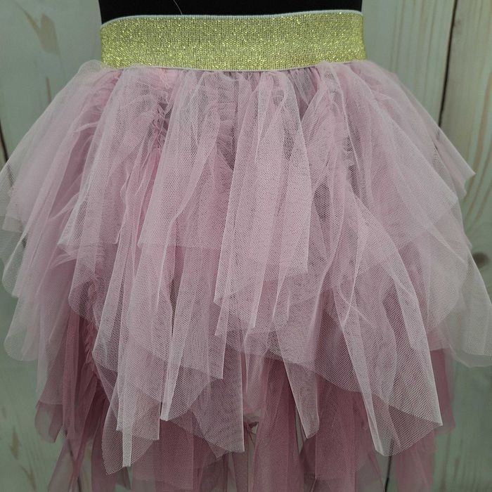 Spódniczka tiulowa tutu dla dziewczynki różowa asymetryczna