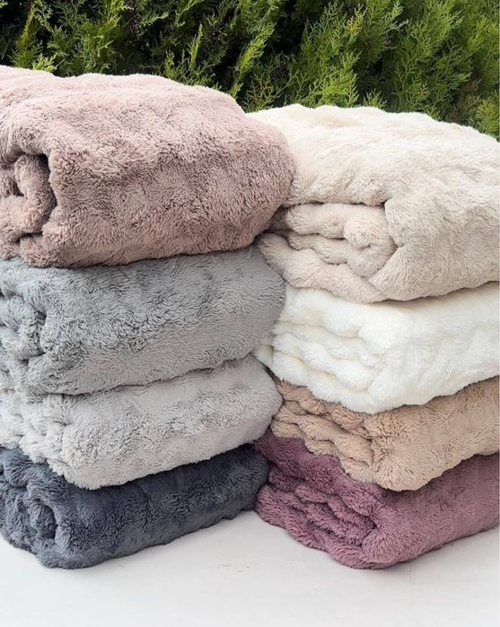 Акція 3 дні! Плюшевий плед кролик шиншила Покривало покрывало