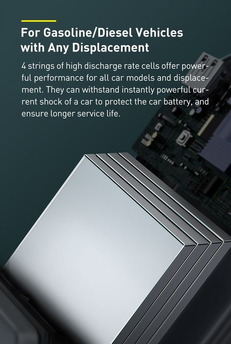 Бустер Baseus Super Energy  Car Jump Starter 1000А  20000 mAh