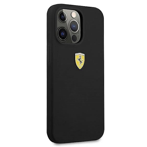 Etui Ferrari Silicone na iPhone 13 Pro Max - czarne