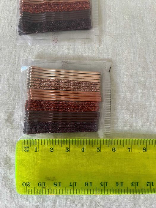 Ganchos de cabelo rosa-dourado e castanho – 2 pacotes