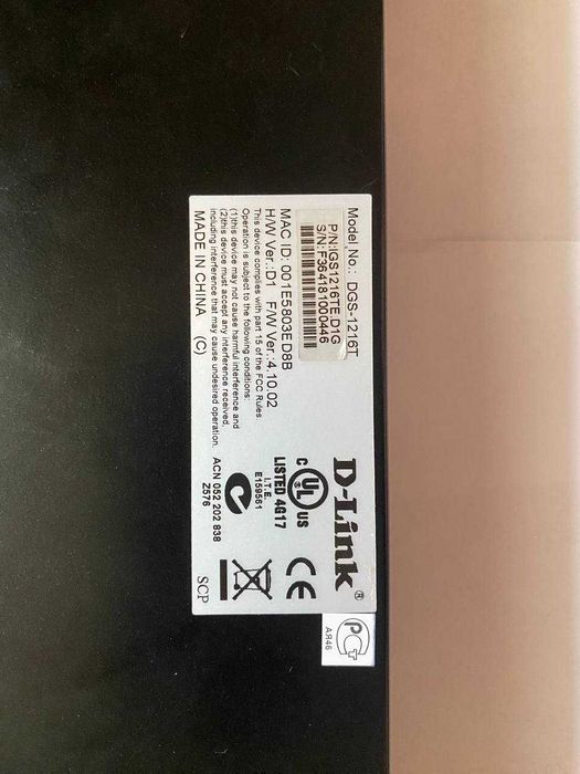 Комутатор D-Link DGS-1216T