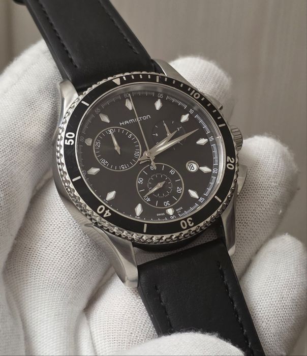 Годинник Hamilton Jazzmastet Chrono Quartz H37512731. 44mm.