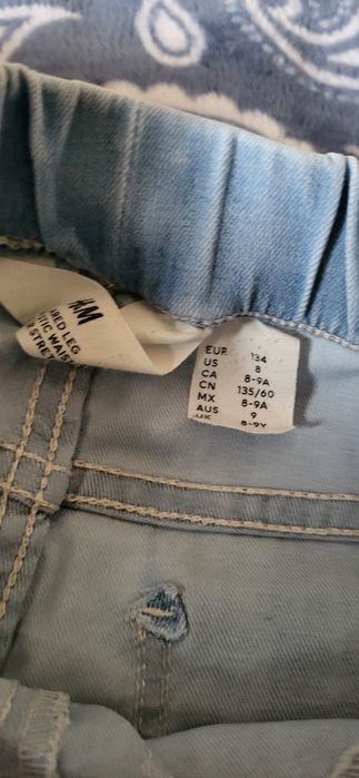 Miękkie jeansy spodnie 134 H&M