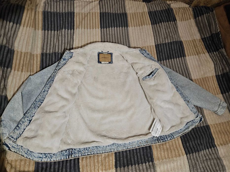Джинсова куртка,шерпа чоловіча,джинсовка на міху.