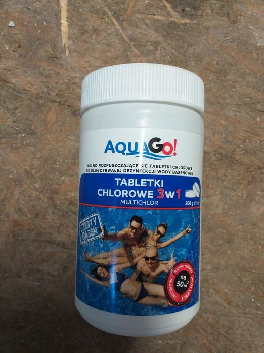 Multichlor 200gx5 duże tabletki chlorowe 3w1 AquaGo