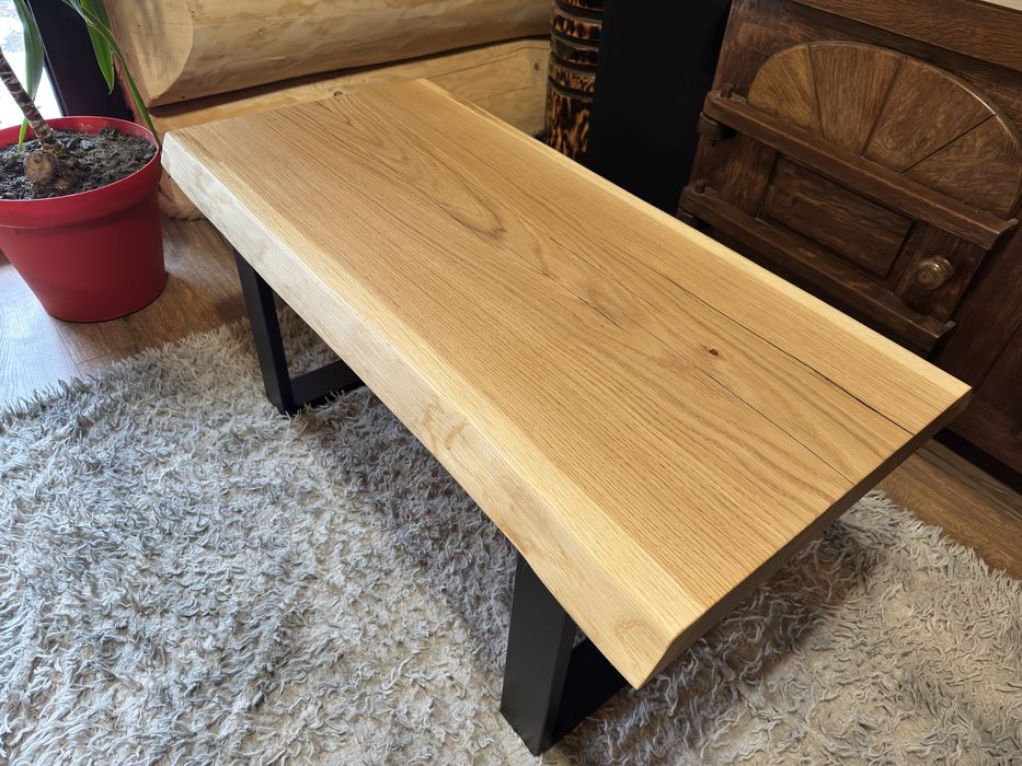 STOLIK Kawowy Dębowy Monolit Live Edge PROMOCJA!